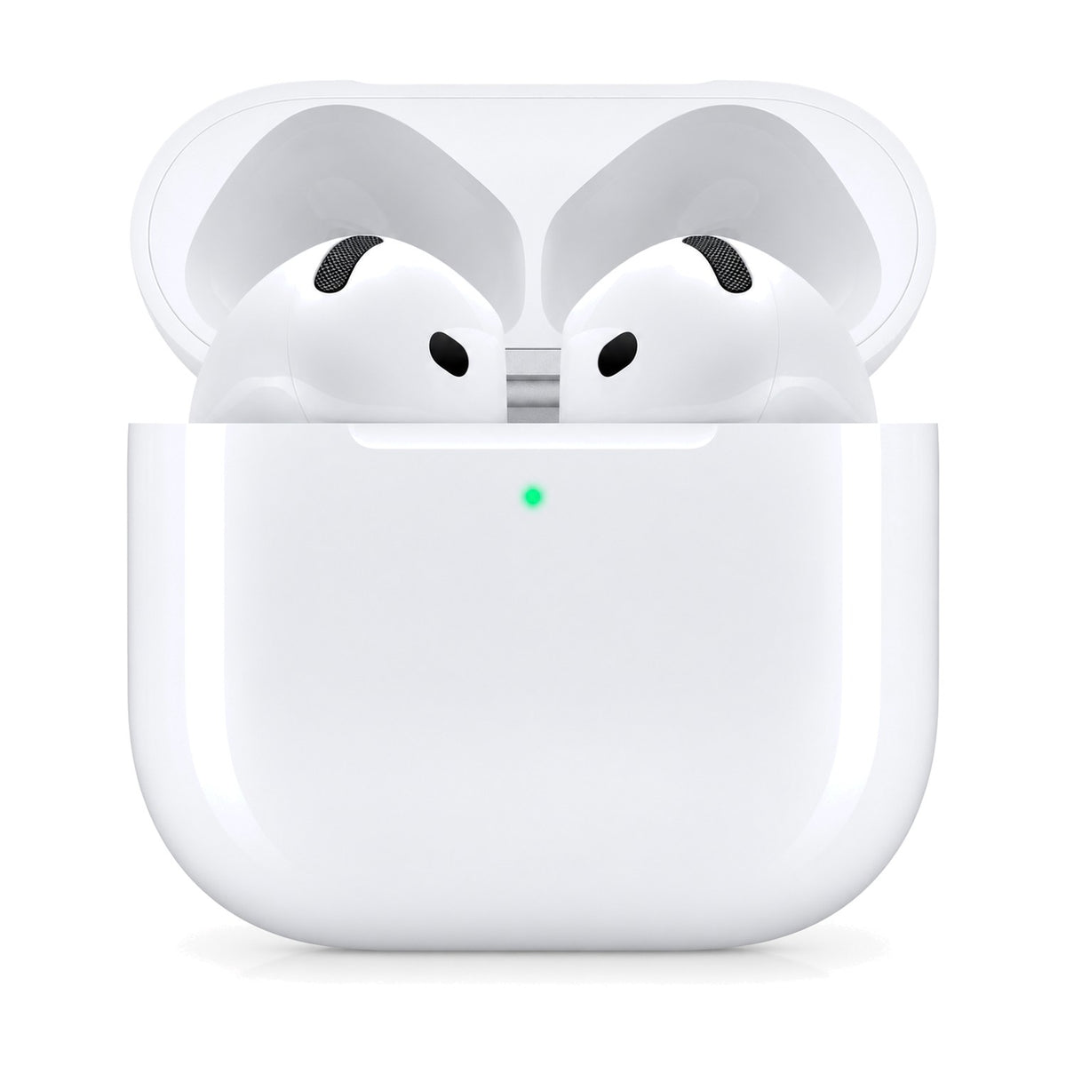 Apple AirPods 4 (MXP63ZM/A) – Produktfoto auf weißem Hintergrund (KI-generierte Darstellung)