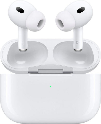 Apple AirPods Pro 2 mit geöffnetem MagSafe Ladecase (USB-C)