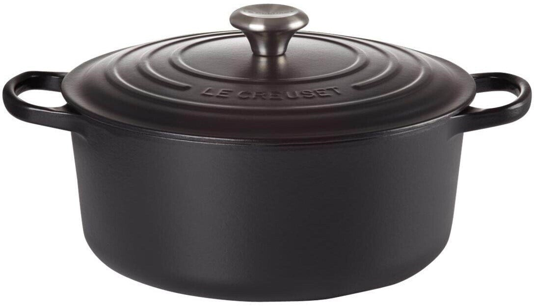 Le Creuset Signature Bräter rund 24 cm – Seitenansicht mit Deckel