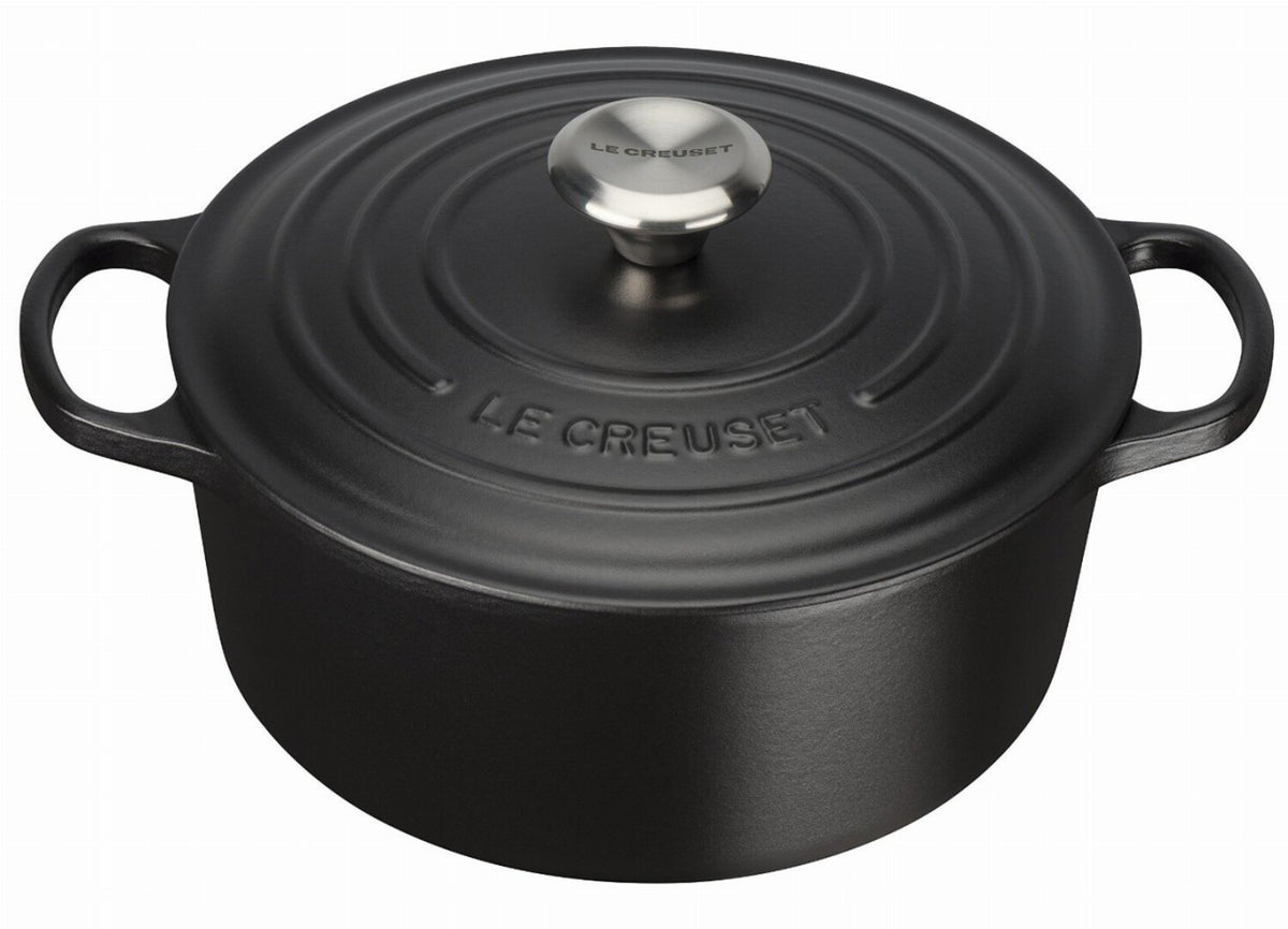 Le Creuset Signature Bräter rund 24 cm in Schwarz