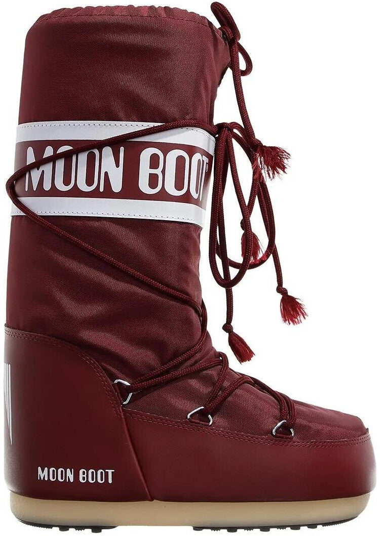 Moon Boot Icon Nylon – Seitenansicht mit Schnürung