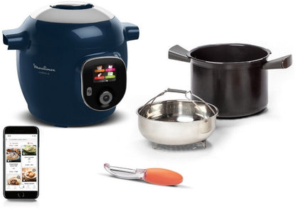 Moulinex Cookeo+ mit Innentopf, Dampfgarkorb und Smartphone