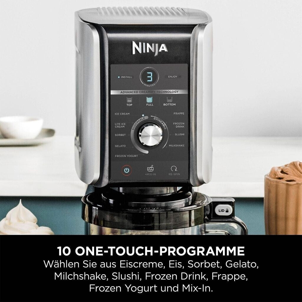 Ninja CREAMi Deluxe – Bedienfeld mit One-Touch-Programmen