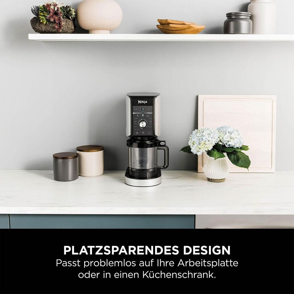 Ninja CREAMi Deluxe auf der Küchenarbeitsplatte – platzsparendes Design