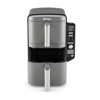 Ninja Double Stack XL SL400EU Heißluftfritteuse in Grau – Produktfoto auf weißem Hintergrund (KI-generierte Darstellung)