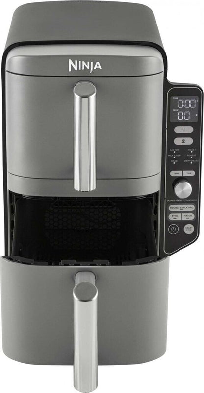 Ninja Double Stack XL SL400EU Heißluftfritteuse in Grau – Frontansicht